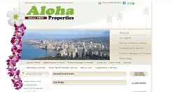Desktop Screenshot of alohaproperties.net
