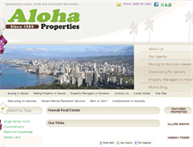 Tablet Screenshot of alohaproperties.net